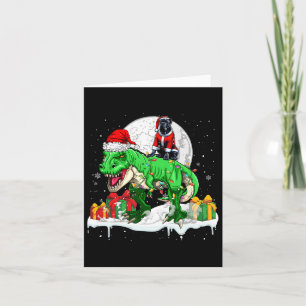 Santa Cane Corso Riding T-rex Weihnachtsbesitzer K Karte