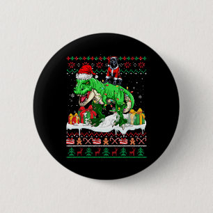 Santa Cane Corso Riding T-rex Weihnachtssüßer Lo Button