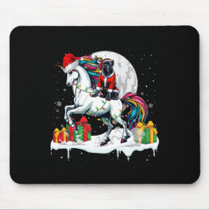 Santa Cane Corso Riding Unicorn Weihnachtsmann Ki Mousepad