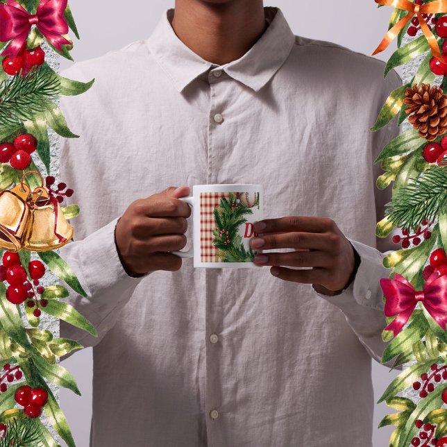 Santa Cap Baseball Dad Personalized Kaffeetasse (☕ Personalized Baseball Dad Mug — Holiday Edition)