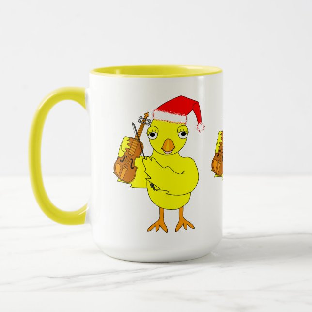 Santa Cap Violin Chick Tasse (Links)