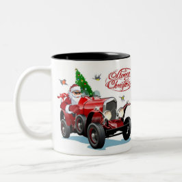 Santa car Mug Zweifarbige Tasse