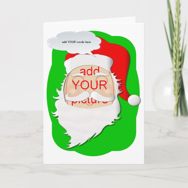 Santa Carnival Cutout-Karte Feiertagskarte (Vorderseite)