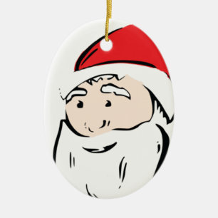 Santa Cartoon Ornament