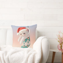 Santa Cat: Bao Bao in Weihnachtsstrumpf Kunst
