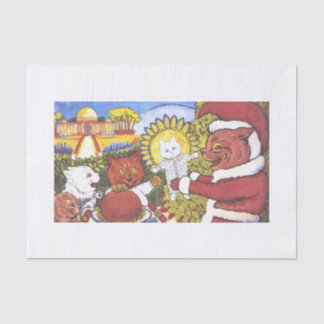 SANTA CAT CHRISTMAS TISSUPAPIER SEIDENPAPIER