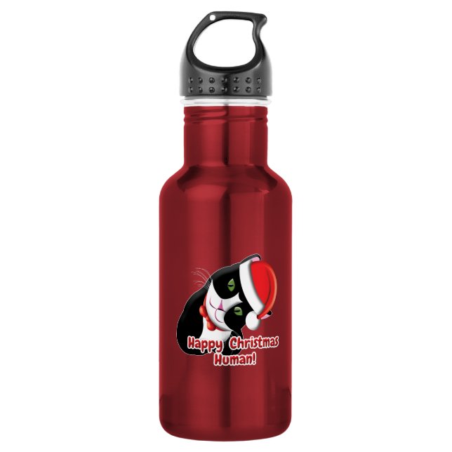 Santa Cat Edelstahlflasche (Vorderseite)