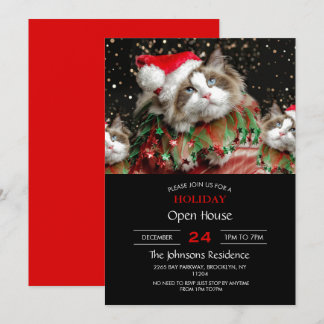 Santa Cat Einladung
