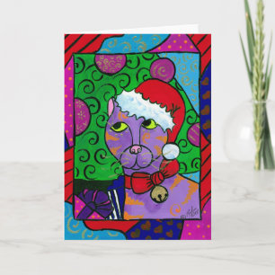 Santa Cat Feiertagskarte