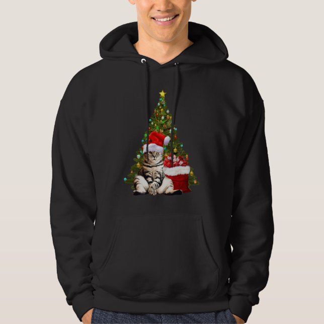 Santa Cat Hoodie (Vorderseite)