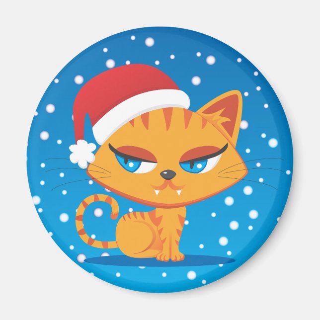 Santa Cat Magnet (Vorne)