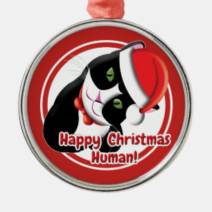 Santa Cat Ornament Aus Metall