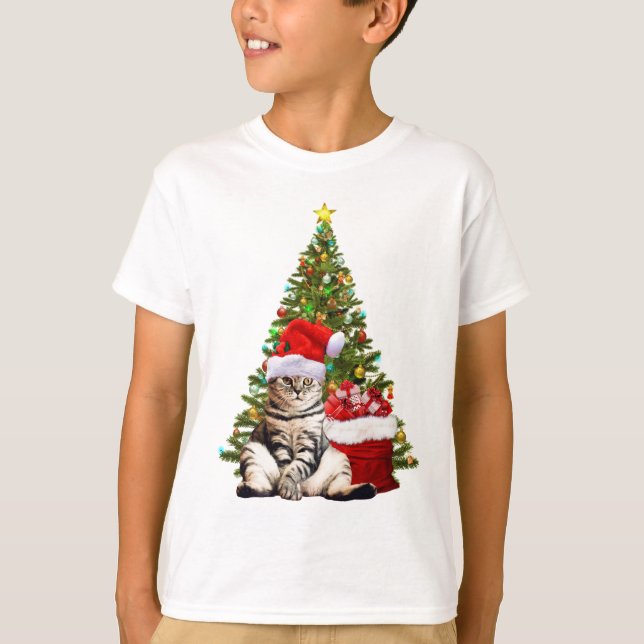 Santa Cat T-Shirt (Vorderseite)