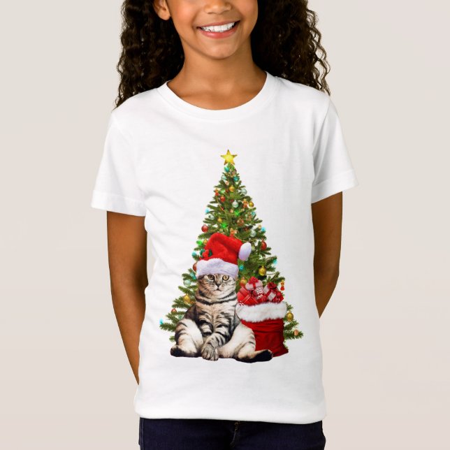 Santa Cat T-Shirt (Vorderseite)