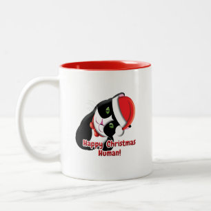 Santa Cat Zweifarbige Tasse