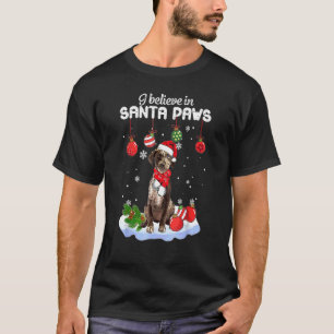 Santa Catahoula Leopard Claus Hund Weihnachtsdekor T-Shirt