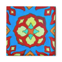 Santa Catalina Tile Lotus 2 Magnet