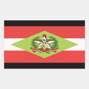 Santa Catarina, brasilianische Staat Flagge Rechteckiger Aufkleber