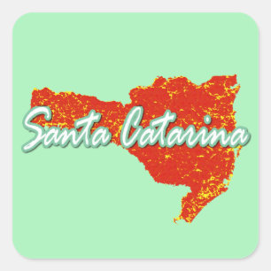 Santa Catarina Quadratischer Aufkleber
