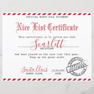 Santa Certificate - Kinderpaket