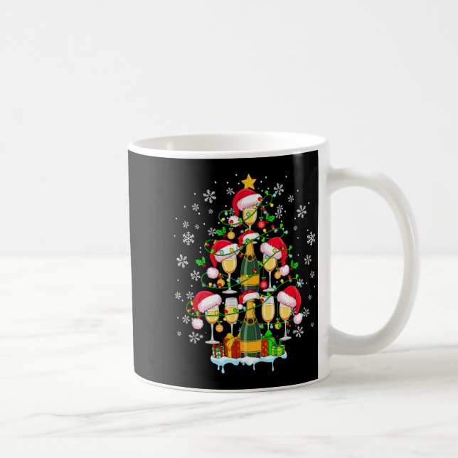 Santa Champagnes As Christmas Tree Matching Drinke Kaffeetasse (Rechts)