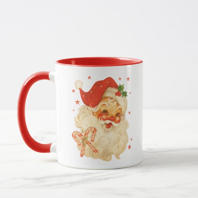 Santa Cheer Mug – Festive Holiday Design (Gauche)