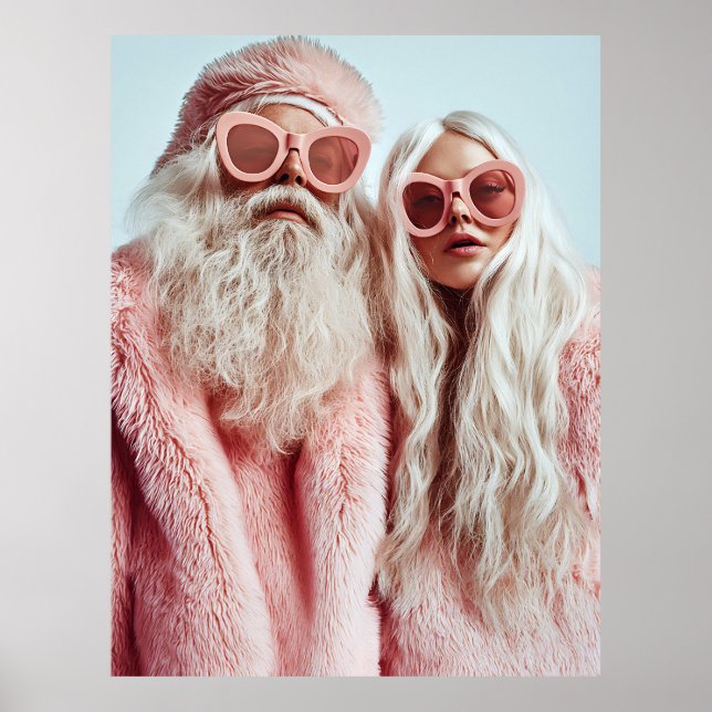 Santa Chic Mr. & Mrs. Claus Dreh Leiter beim Festi Poster (Vorne)