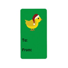 Santa chick adressaufkleber