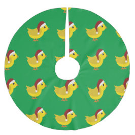 Santa chick polyester weihnachtsbaumdecke