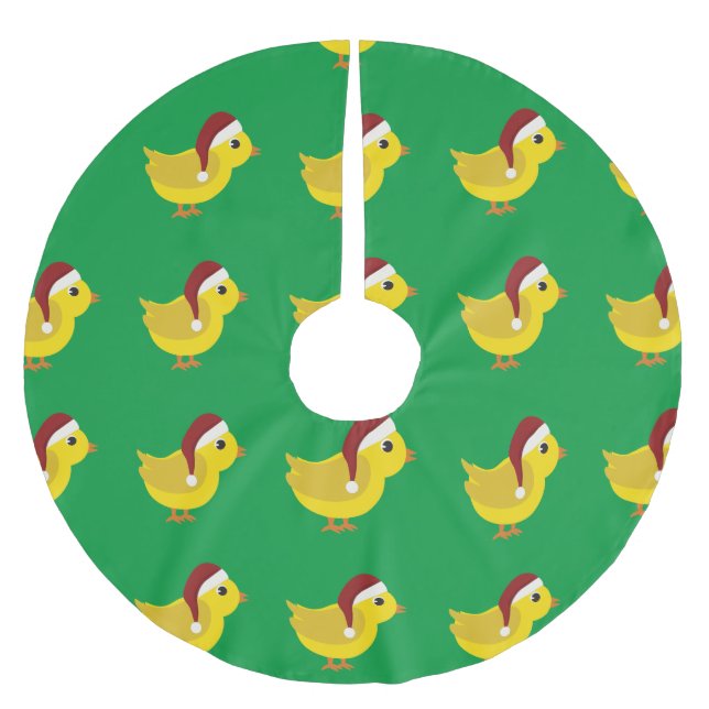 Santa chick polyester weihnachtsbaumdecke (Vorderseite)