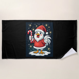 Santa Chicken Joy Strandtuch