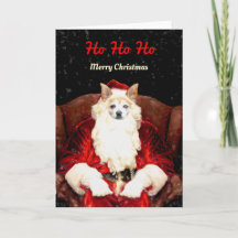 Santa Chihuahua Dog Red Funny Niedlich Holiday