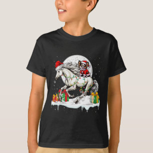 Santa Chihuahua Riding Pferd Weihnachtsbesitzer Ki T-Shirt
