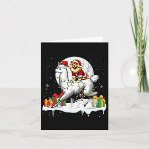 Santa Chow Chow Riding Llama Weihnachtsbesitzer Ki Karte