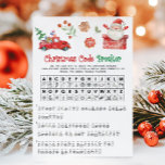 Santa Christmas Code Breaker Game Feiertagskarte<br><div class="desc">Crack the holiday code with our Christmas Code Breaker Printable Game! A mysterious and exciting Christmas puzzle to solve.
76SE A</div>