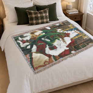 Santa Christmas Dragon Fantasy Decke