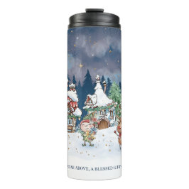 Santa Christmas Elf Rudolph Thermal Tumbler Thermosbecher