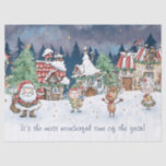 Santa Christmas Elf Rudolph Tissue Paper Seidenpapier<br><div class="desc">Magische Weihnachtsnachtsnacht - Herr und Frau Weihnachtsmann,  Rudolph und ein kleiner Elf wünschen Ihnen ein frohes Weihnachtsfest.</div>