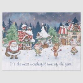 Santa Christmas Elf Rudolph Tissue Paper Seidenpapier