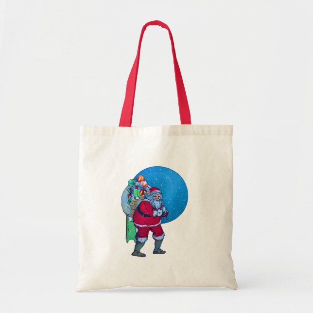 SANTA, CHRISTMAS GIFT SACK UND SPIELZEUG IM STARRY TRAGETASCHE (Vorne)