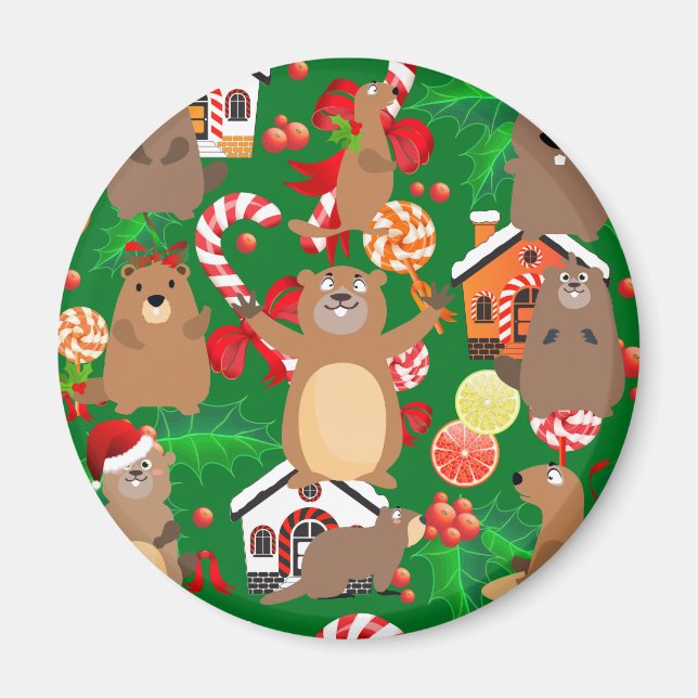 Santa christmas gopher magnet (Vorne)