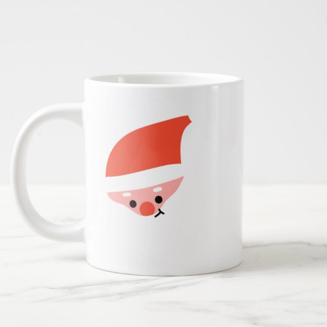 Santa Christmas Mug – Jolly Holiday Cocoa & Coffee Jumbo-Tasse (Links)