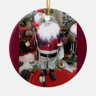 SANTA-CHRISTMAS-ORNATION KERAMIKORNAMENT