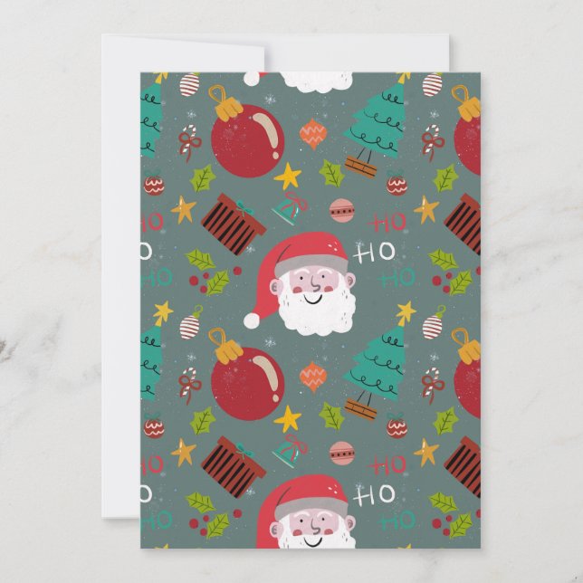 Santa Christmas Party Invitation Einladung (Vorderseite)