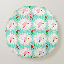 Santa Christmas Pickleball Ogee Pattern