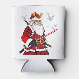 Santa Christmas Santa Claus Japanisch Art Samurai Dosenkühler