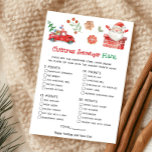 Santa Christmas Scavenger Hunt Game Feiertagskarte<br><div class="desc">Turn your celebration into an adventure with our Christmas Scavenger Hunt Printable! A festive activity full of surprises and joy.
76SE A</div>