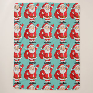 SANTA CHRISTMAS Sherpa Blanket Sherpadecke