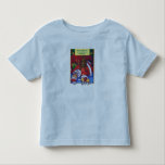 Santa Christmas Wish Kleinkind T-shirt<br><div class="desc">Weihnachts-Weihnachtskunst auf T - Shirt und Geschenken zeigt unser originelles Kunstwerk der glühenden alten Elfe, St. Nicholas auf dem Boden, mit einem braunen Welpenhund auf seinem großen runden Bauch, der versucht, den Polka-Dot umhüllten Hündchen in der Hand des Weihnachtsmanns zu bekommen, seinen Weihnachtswunsch. Dekorieren Sie Ihre Zuhause oder die Mailboxen...</div>