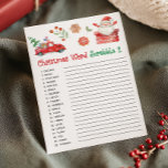 Santa Christmas Word Scrabble Game Feiertagskarte<br><div class="desc">Add a festive twist to a classic with our Christmas Scrabble Printable! Perfect for word lovers and families looking for a cozy Christmas activity.
76SE A</div>
